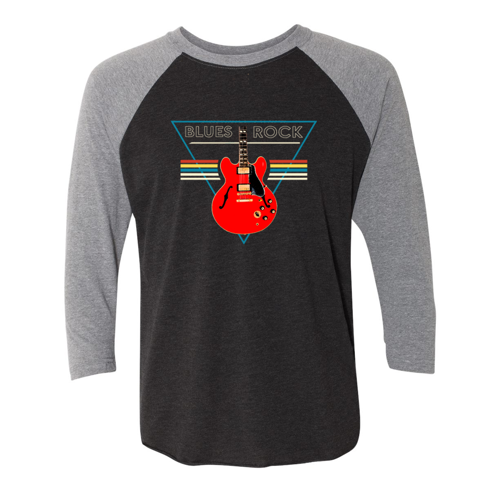 Blues Rock Triangle 3/4 Sleeve T-Shirt (Unisex)