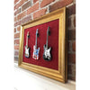 22” x 18” Mini Guitar Display Frame - Red Suede - Warm Gold Leafing