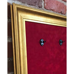 22” x 18” Mini Guitar Display Frame - Red Suede - Warm Gold Leafing