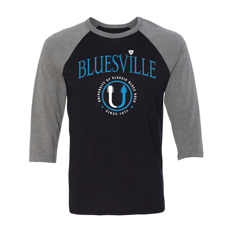 Bluesville "U" Headstock Logo 3/4 Sleeve T-Shirt (Unisex)