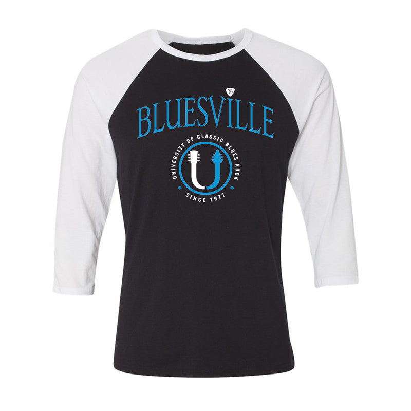 Bluesville "U" Headstock Logo 3/4 Sleeve T-Shirt (Unisex)