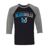 Bluesville "U" Guitar Logo 3/4 Sleeve T-Shirt (Unisex)