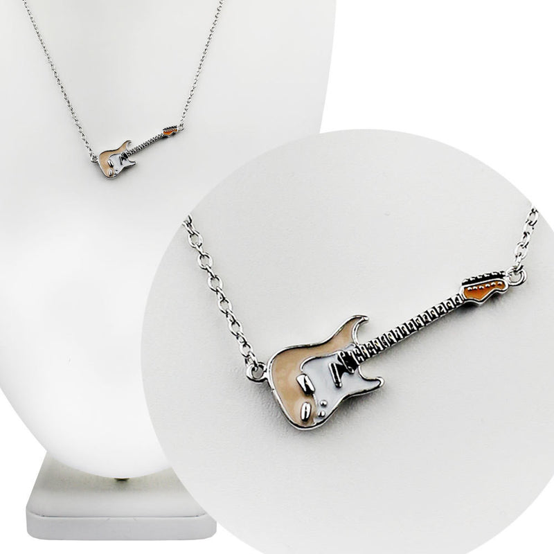 Blonde Fender Guitar Necklace