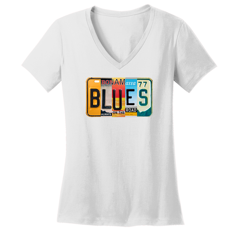 Blues License Plate V-Neck (Women)