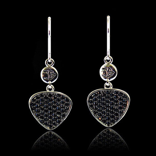 Bona-Fide Black Guitar Pick Earrings