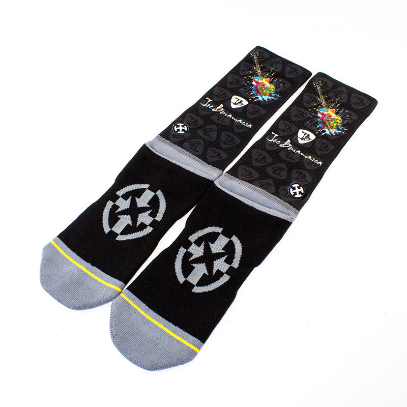 Electric Blues Guitars Crew Socks by Merge4
