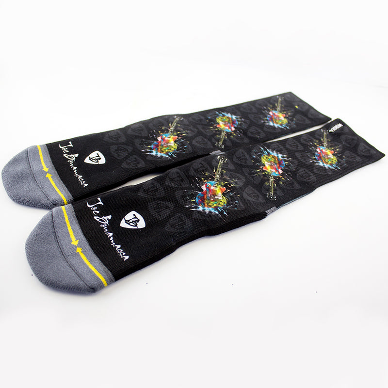 Electric Blues Guitars Crew Socks by Merge4