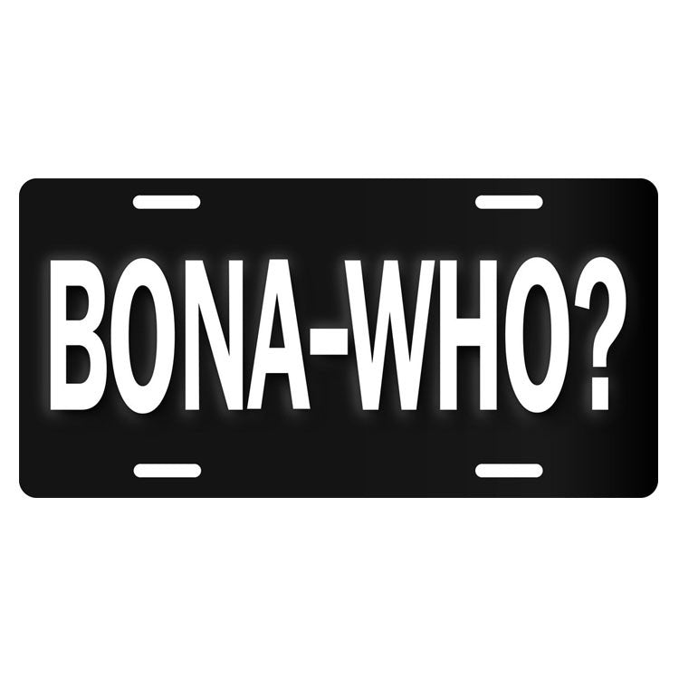 JB Bona Who? License Plate