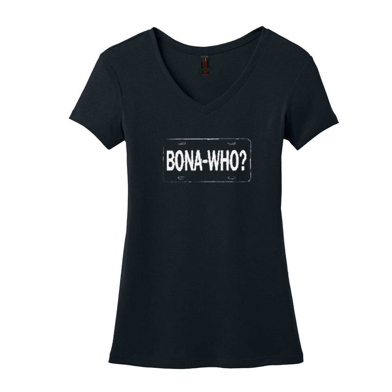Bona Who? License Plate V-Neck (Women)