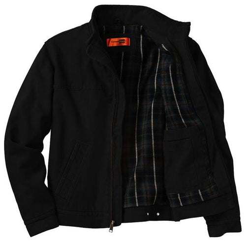 In Blues We Trust Back Patch - Corner Stone Washed Duck Cloth Flannel Lined Jacket (Men)