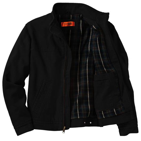 Blues Brotherhood Back Patch - Corner Stone Washed Duck Cloth Flannel Lined Jacket (Men)