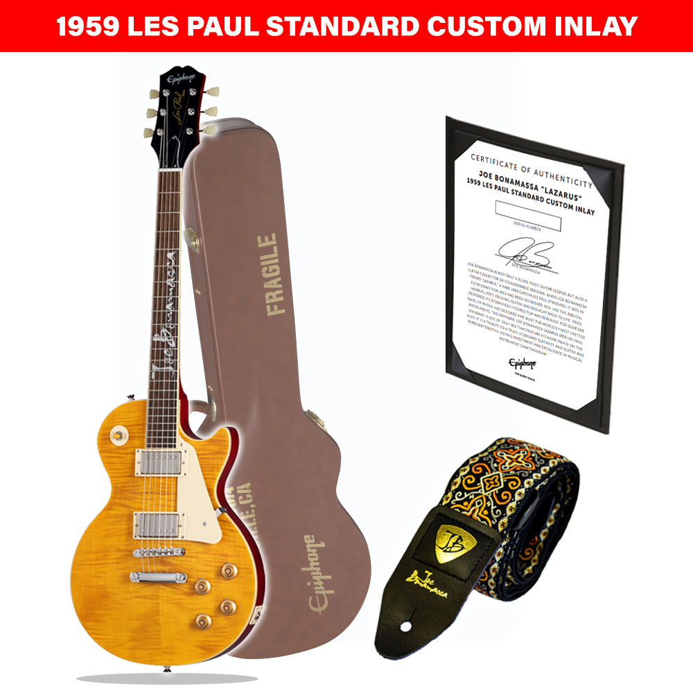2021 Ltd Ed Joe Bonamassa "Lazarus" Les Paul Standard - Custom Inlay Outfit Epiphone w/Case