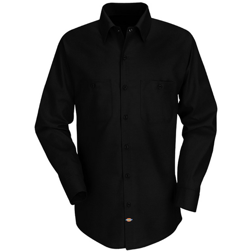 Live to Ride Back Patch - Dickies Long Sleeve Work Shirt (Men)