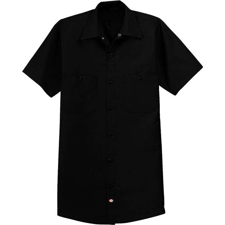 Black short best sale sleeve work shirt