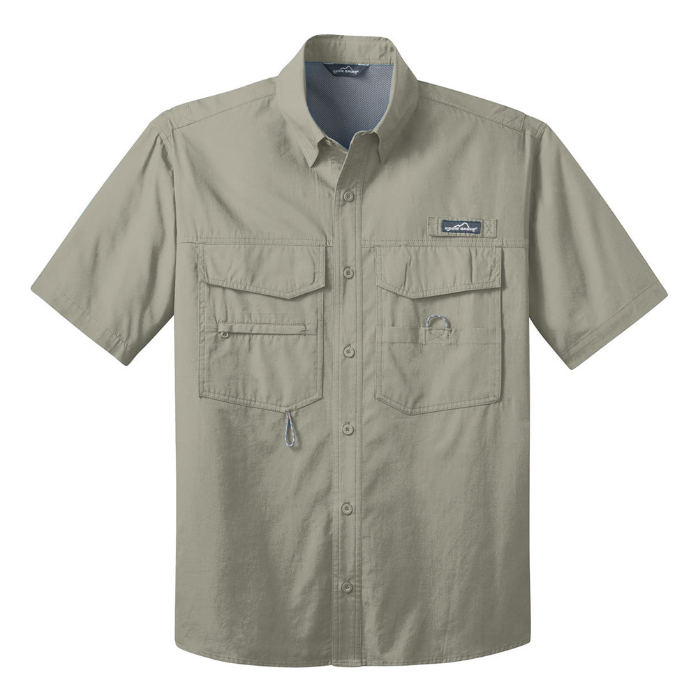Blues Life Shield Eddie Bauer Short Sleeve Fishing Shirt (Men) Medium / Blue