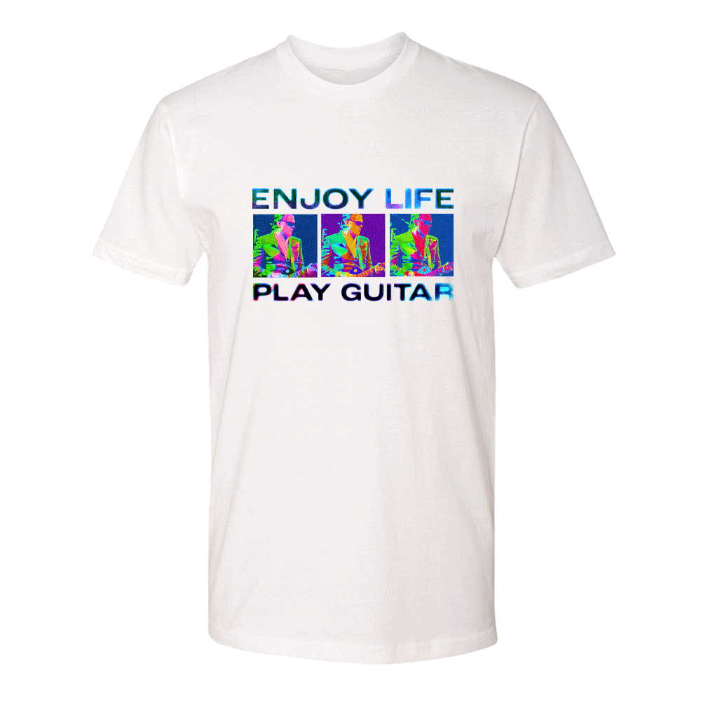 Enjoy Life, Play Guitar Retro T-Shirt (Unisex)