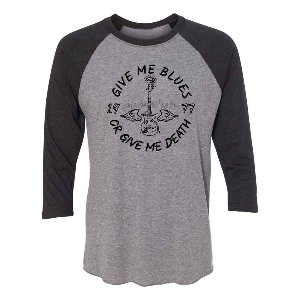 Give Me Blues Or Give Me Death Halo 3/4 Sleeve T-Shirt (Unisex)