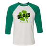 Four Leaf Blues 3/4 Sleeve T-Shirt (Unisex)