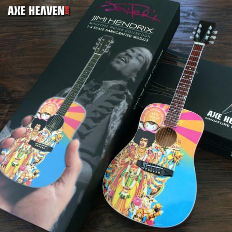 Axe Heaven Jimi Hendrix AXIS Bold As Love Mini Acoustic Guitar Collectible