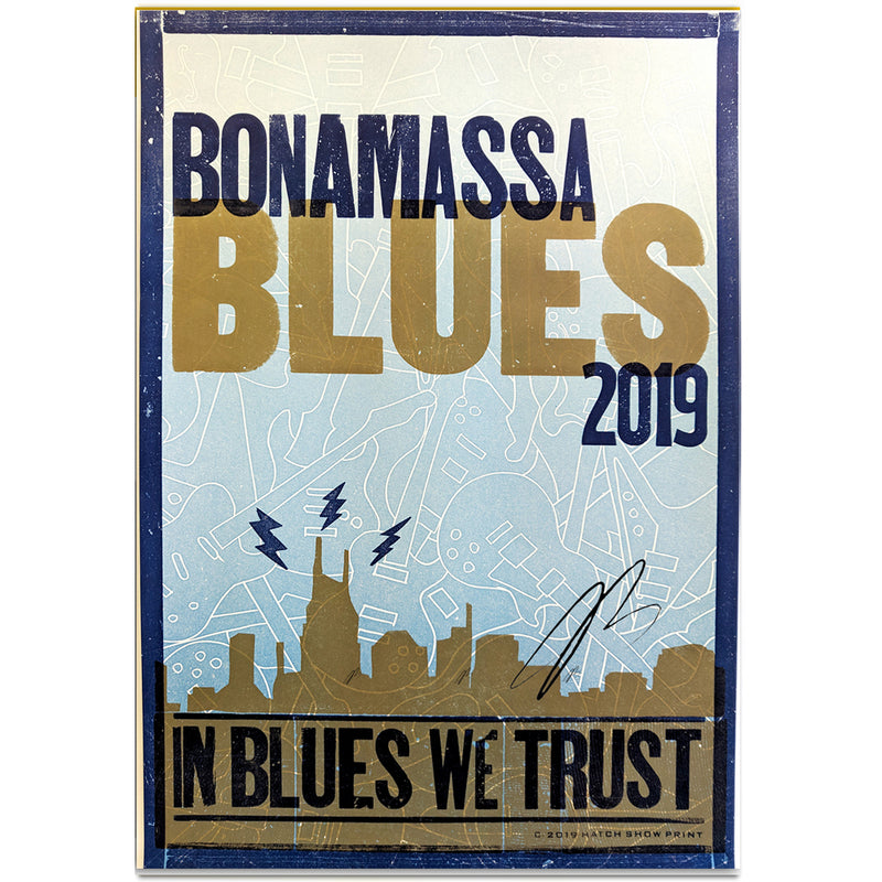 In Blues We Trust (2019) Hatch Print - Hand-Signed