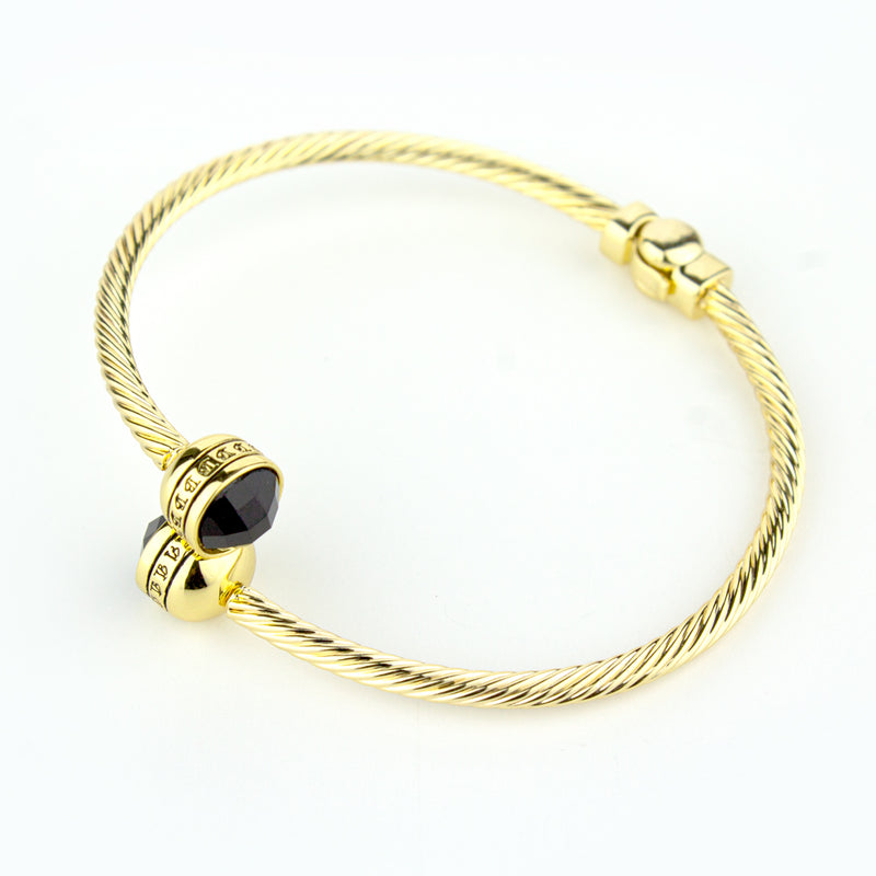 JB Logo Adjustable Bangle - Gold