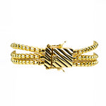 Pave Guitar Box Chain Bracelet - Gold