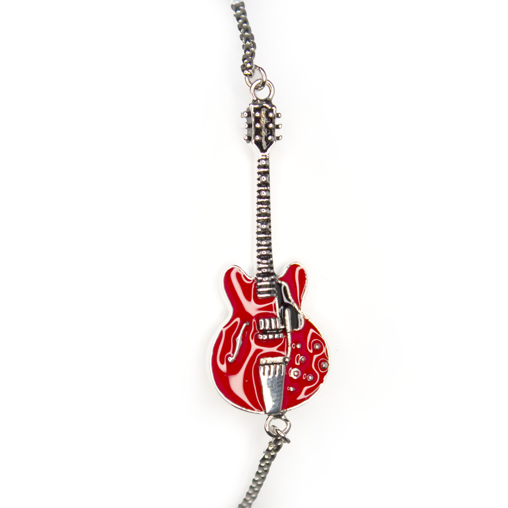 Bona-Fide Red ES Guitar Bolo Bracelet