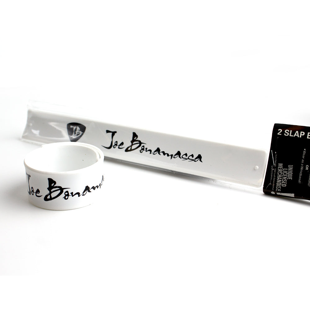 Slap Band 2 Pack - Joe Bonamassa Signature - White Band Black Letters – Joe  Bonamassa Official Store
