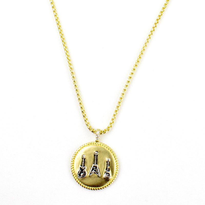 In Blues We Trust  Trifecta 2-Tone Matte Necklace - 20"