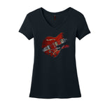 JB Vintage Guitar T-Shirt - 1972 Gibson ES-355TD V-Neck (Women)