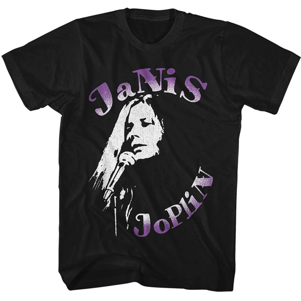 Janis Joplin - On the Mic T-Shirt (Men)