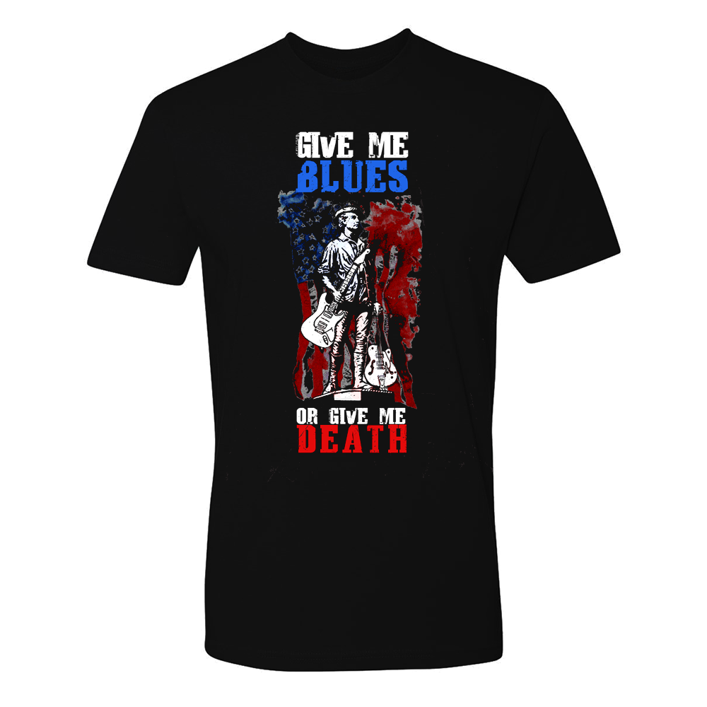 Give Me Blues or Give Me Death Flag T-Shirt (Unisex)
