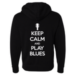 Tribut - Keep Calm And Play Blues Zip-Up Hoodie (Unisex)
