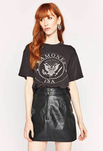 Ramones USA Crest Weekend T-Shirt - Vintage Black
