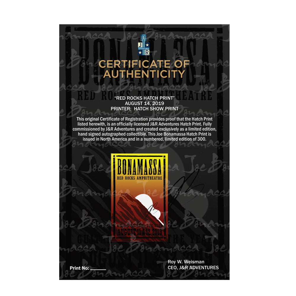 Hatch Prints - Limited Editions – Joe Bonamassa Official Store