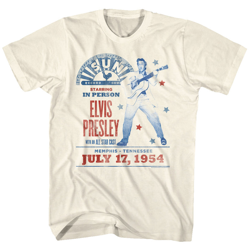 Elvis Presley - Sun Records Concert Poster T-Shirt (Men)