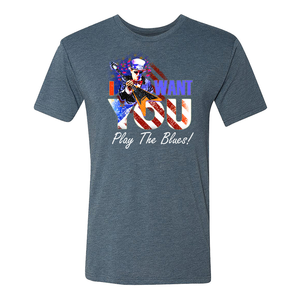 I Want You, Play the Blues Tri-Blend T-Shirt (Unisex)