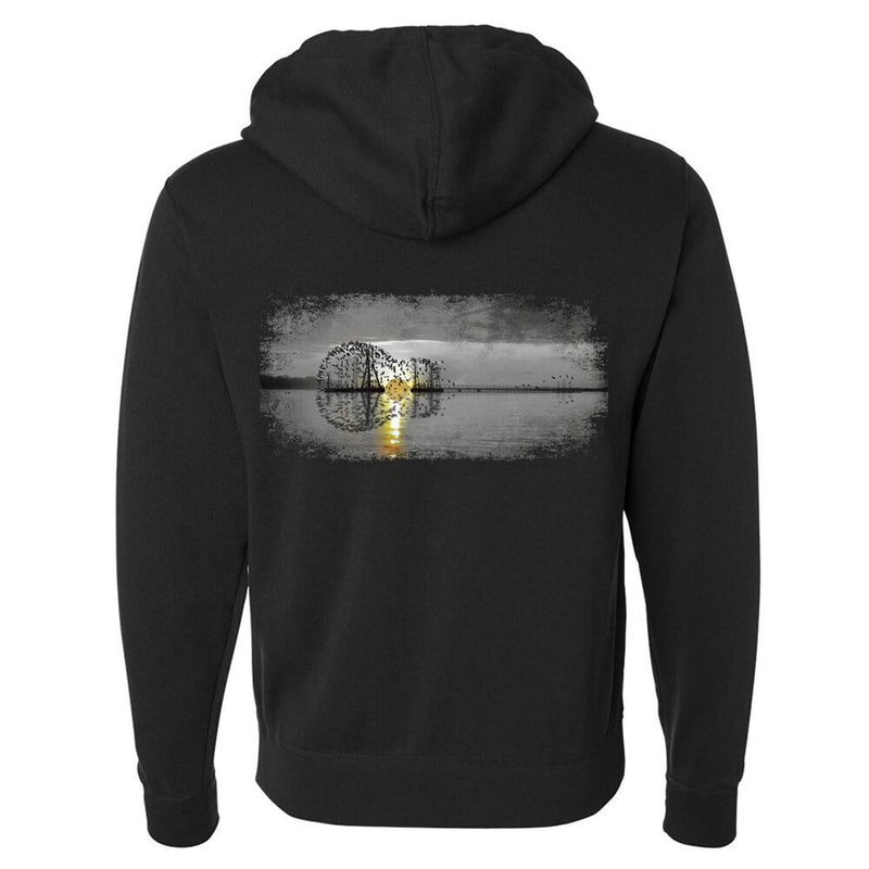 Tribut - Grey Acoustic Sunset Zip-Up Hoodie (Unisex)