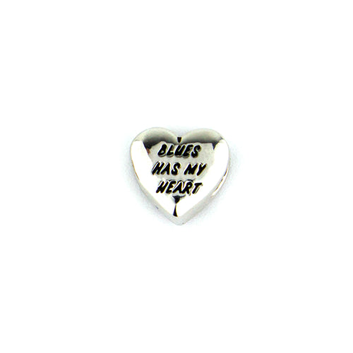 Blues Has My Heart Pavé Heart Bead - Ruby