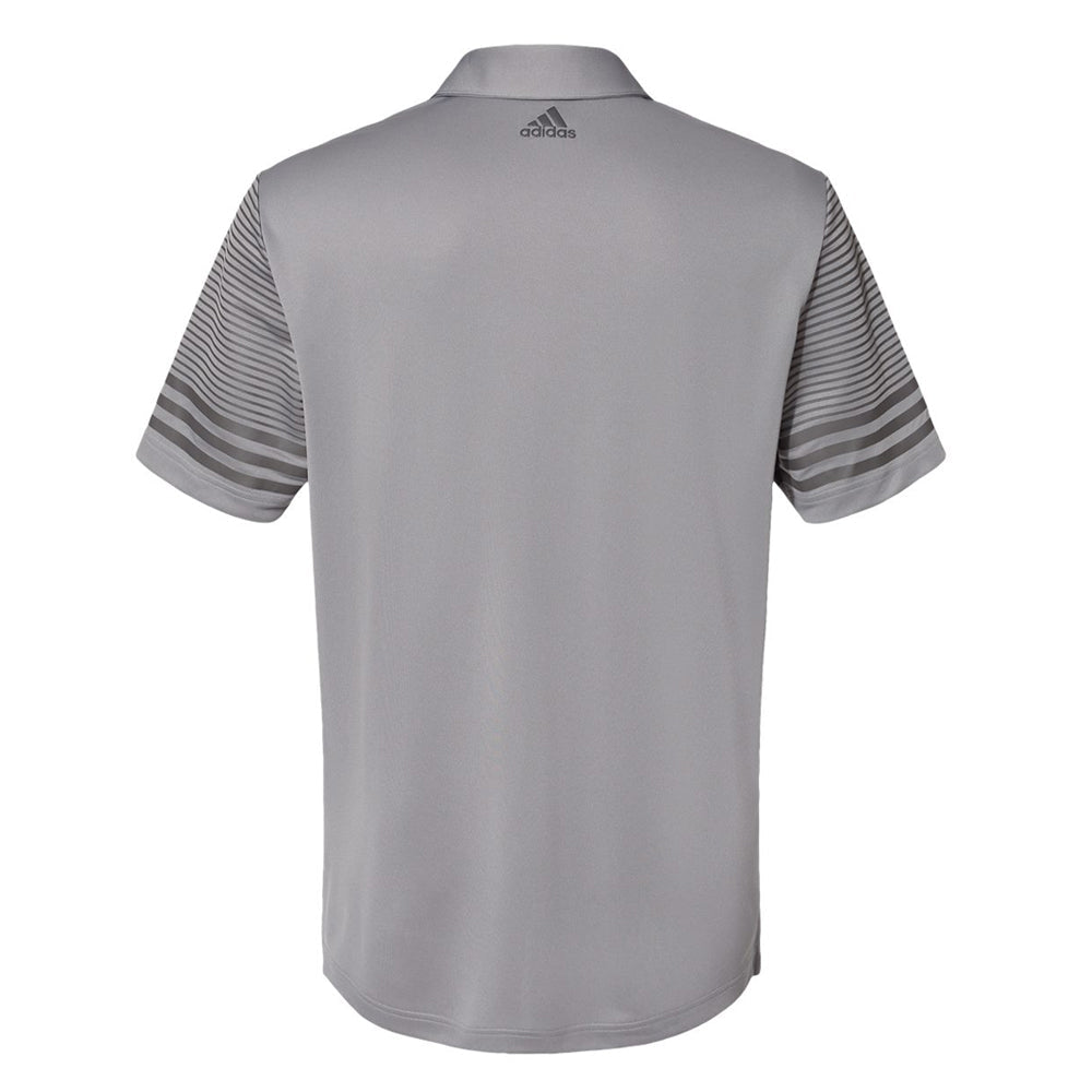 Blues Rock Adidas Striped Sleeve Polo Shirt (Men)