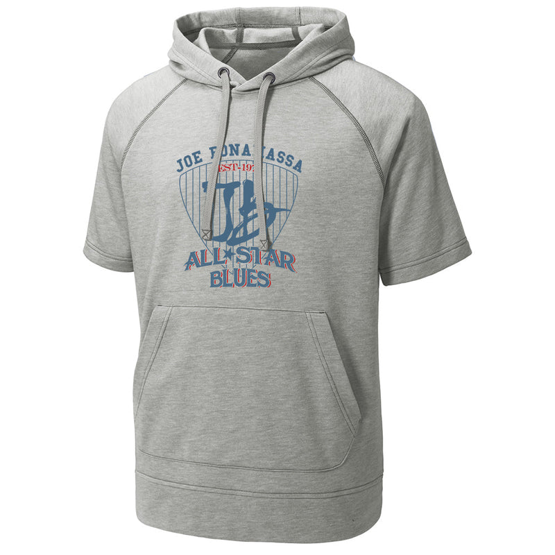 Allstar Blues Tri-Blend Short Sleeve Hooded Pullover (Men)