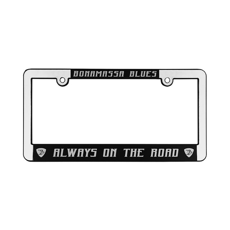 Always on the Road Silver License Plate Frame - Auto
