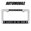 Always on the Road Silver License Plate Frame - Auto