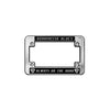 Always on the Road Silver License Plate Frame - Motorcycle