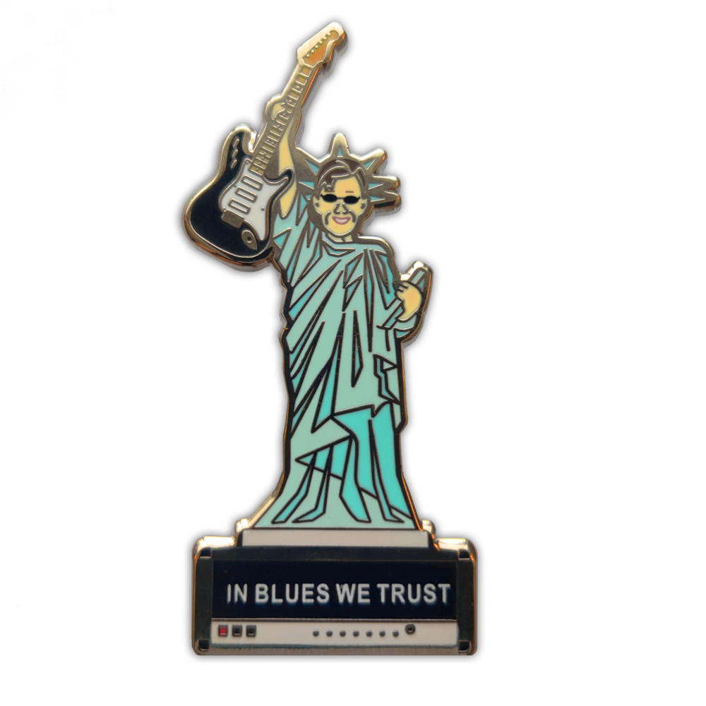 Statue of Blues Liberty Stratocaster Pin