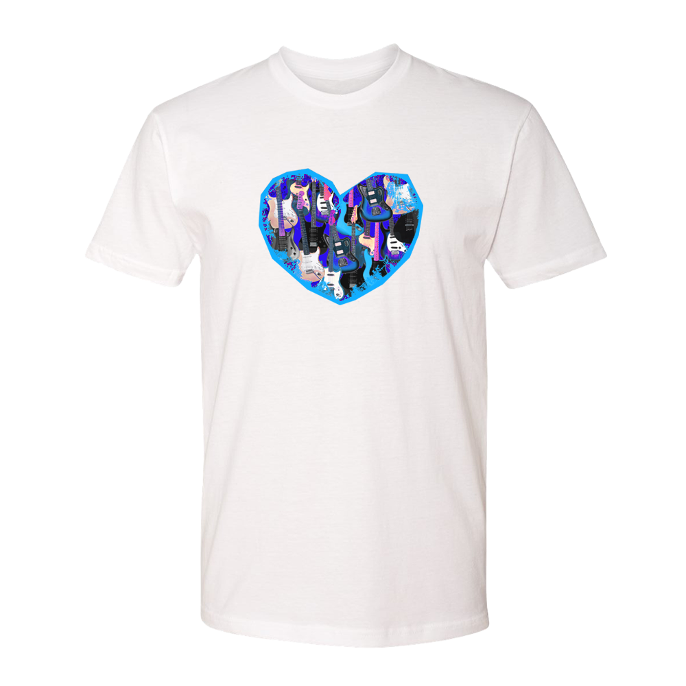 Blue Heart of Guitars T-Shirt (Men)