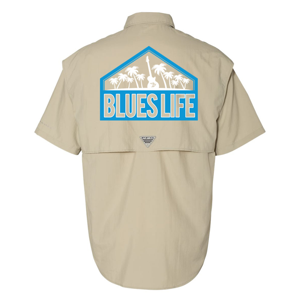 【Paragraph】23SS★ No.103 Beach Earth Short Sleeve Blues Life Shield Columbia PFG Bahama II Short Sleeve (Men