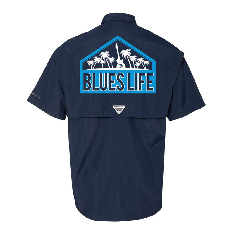 Blues Life Shield Columbia PFG Bahama II Short Sleeve (Men)