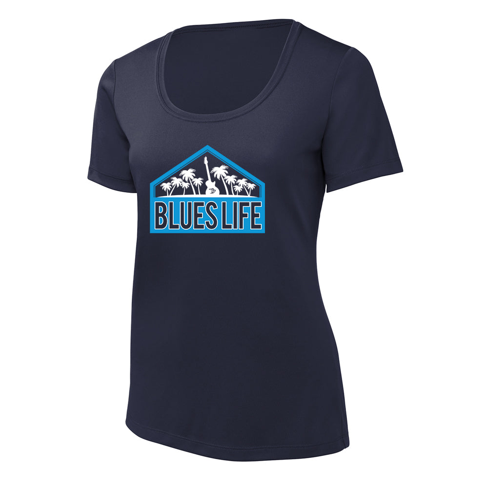 Blues Life Shield UV Pro Scoop Neck T-Shirt (Women)
