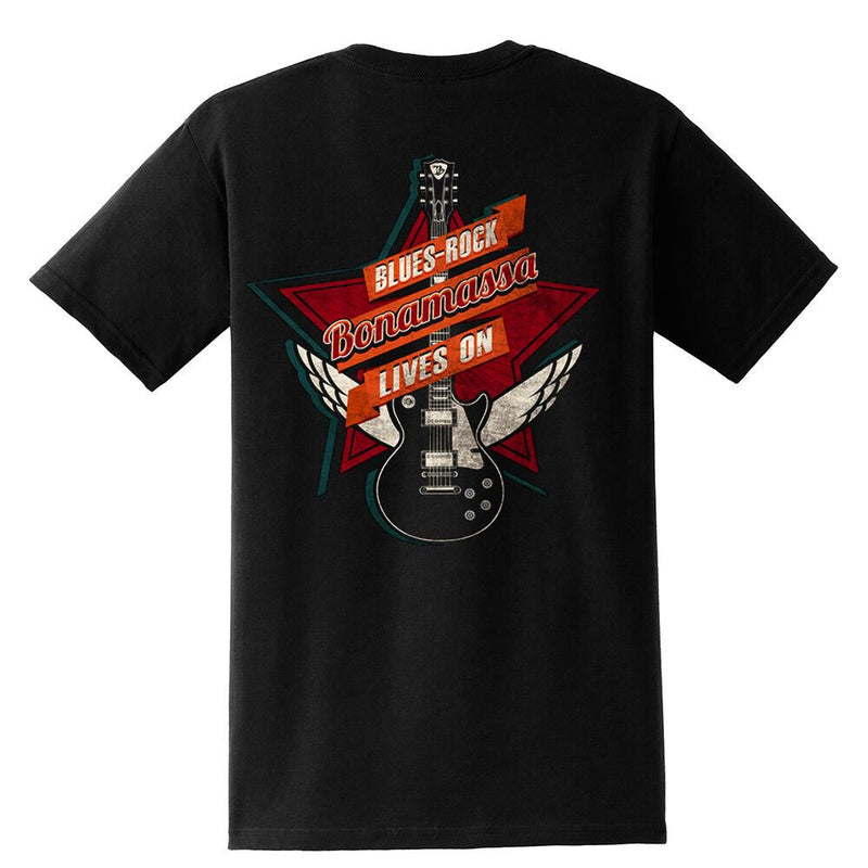 Blues Rock Lives On Pocket T-Shirt (Unisex)